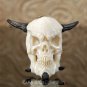Horned ALIEN SKULL ~ DEER ANTLER Sculpture Art Carving 31.06 g