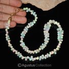 NECKLACE Multicolor Ethiopian Welo OPAL & Gold Vermeil 925 SILVER 18.5 inch