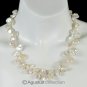 Rose-Petal FRESHWATER KESHI PEARLS 16" Strand Lustrous White Natural Color 295ct