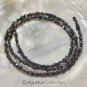Natural Drusy Nugget DIAMOND 16" Bead Strand Grayish Black Gemstone 18.85 ct