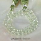 Natural Green AMETHYST 9.25" Strand Faceted Round Gemstone BEADS 70 ct
