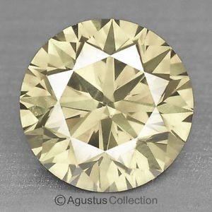 0.06 cts Round Natural loose Yellowish Diamond 2.47 mm VS2 Clarity Brilliant Cut