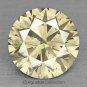 0.06 cts Round Natural loose Yellowish Diamond 2.47 mm VS2 Clarity Brilliant Cut