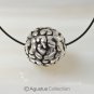 Solid 925 Sterling SILVER Rudraksha Mala Prayer BEAD 7.75 mm