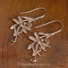 Dragonfly Hook EARRINGS Genuine 18K Rose Gold over Sterling SILVER 4.10 g