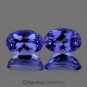 0.35cts Pair TANZANITE Violet Blue Oval Faceted Clean Natural Gemstones Tanzania
