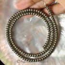 Natural PYRITE 15.66" Strand 4.4+ mm Smooth Rondelle GEMSTONE BEADS 18+ g