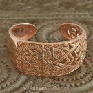 Cuff Bracelet Genuine 18K Rose Gold over Sterling SILVER 30.75 g ~ Handmade