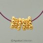 1 PAIR 24K Gold Vermeil 925 Sterling SILVER BEADS 0.91 g Bali Granulation 5.0 mm