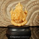 Hindu God GANESHA Carving TAGUA NUT Marvelous Carved Art Sculpture STATUE 1.55"