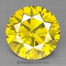 0.05 cts Round Natural loose Yellow Diamond 2.42 mm VS2 Clarity Brilliant Cut