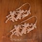 Dragonfly Hook EARRINGS Genuine 18K Rose Gold over Sterling SILVER 11.40 g