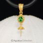 Solid 22K GOLD & Tsavorite Bali Granulation PENDANT BAIL & Pearl Cup 2.15 g