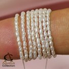 Tiny FRESHWATER PEARLS Cream Rice-Corn Seed 15.5+ Strand Small 1.6 mm Diameter
