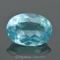 1.43 cts APATITE Paraiba Blue Oval Facet-Cut VVS Clean Natural Gemstone Brazil
