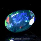 1.60 cts Natural Multicolor Black WELO OPAL Ethiopia Oval Faceted Clean Gemstone
