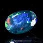 1.60 cts Natural Multicolor Black WELO OPAL Ethiopia Oval Faceted Clean Gemstone