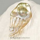 MABE Blister PEARL in SHELL Lustrous Rainbow Iridescent Carving Sumbawa 6.96 g