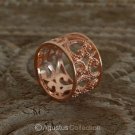RING Genuine 18K Rose Gold over Sterling SILVER 4.90 g US size 6.5 ~ Handmade