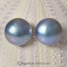 Pair MABE PEARLS 15 mm Lustrous BLUE Cultured Sumbawa Indonesia 2.89 g