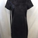 BR BLACK SHIMMER ZIP BACK S/S SHIFT DRESS SIZE 10