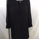GRAHAM & SPENCER BLACK SILK TUNIC MINI DRESS SIZE S