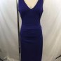 NICOLE MILLER COLLECTION NAVY RUCHED TANK DRESS SIZE 4
