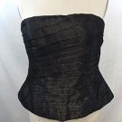 GIANNI VERSACE COUTURE BLACK/ GOLD BEADED METALLIC BUSTIER SIZE M/L
