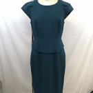 CLASSIQUES ENTIER TEAL GREEN PEPLUM DRESS SIZE 6