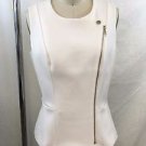 WHITE HOUSE BLACK MARKET CREAM COUTURE MOTO BODICE SIZE 2 RETAIL $94