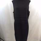 ST JOHN COLLECTION CHARCOAL MELANGE SLEEVELESS KNIT DRESS SIZE 14 RETAIL $595