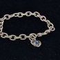 JUDITH RIPKA 925 STERLING SILVER CHAIN PURPLE GEMSTONE BRACELET