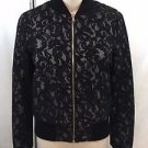 MSGM BLACK LACE BOMBER JACKET SIZE 40