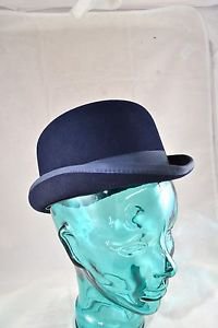 DERBY NAVY EQUESTRIAN  RIDING HAT W/ FEATHER DETAIL SIZE 6 3/4