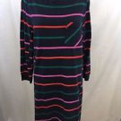 MARC BY MARC JACOBS NAVY MULTI STRIPED SWEATER DRESS SIZE L