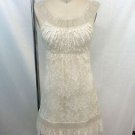 VALENTINO CREAM BEADED LACE OVERLAY DRESS SIZE SMALL RETAIL $7,950