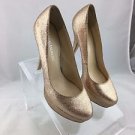 ENZO ANGIOLINI ROSE GOLD GLITTER PLATFORM PUMPS SIZE 7 M