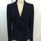 ARMANI COLLEZIONI BLACK ROSETTE DETAIL BLAZER SIZE 10