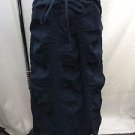 XCVI NAVY RUCHED DRAWSTRING WAIST MAXI SKIRT SIZE M