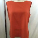 AKRIS PUNTO ORANGE WOOL SLEEVELESS SHELL SIZE 8