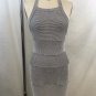SILENCE + NOISE BLACK/ WHITE STRIPED BODYCON DRESS SIZE XS