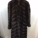 GUS MAYER CANADIAN MADE BROWN MINK 3/4 LENGTH COAT SIZE MEDIUM