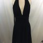 ABS BY ALLEN SCHWARTZ BLACK EMPIRE HALTER DRESS SIZE 8