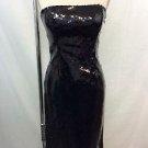 MOSCHINO CHEAPANDCHIC BLACK SEQUIN STRAPLESS COCKTAIL DRESS SIZE 8