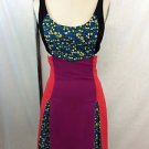 VERSUS VERSACE RED/ PURPLE FLORAL CUT OUT RUNWAY DRESS SIZE 2