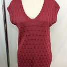 MISSONI CRANBERRY KNIT V-NECK SLEEVELESS TOP SIZE 38