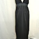 MAX MARA BLACK SILK HALTER MAXI DRESS SIZE 40