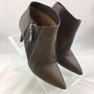 VIA SPIGA AURORA OLIVE GREEN LEATHER STILETTO BOOTIES SIZE 8 M