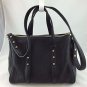 ALEXANDER WANG BLACK TEXTURED LEATHER STUDDED TOTE W/ SHOULDER STRAP