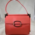 ROGER VIVIER PARIS CORAL LEATHER DARK METAL HARDWARE SMALL PURSE